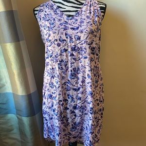 Gap light pink with blue floral design sundress Small